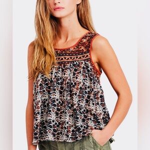 Free People Lucky Coin Swing Tank. Flowing and Comfy with Great Accent Details